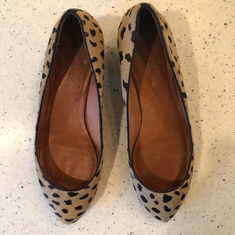 Madewell animal print shoe with 1.5” heel